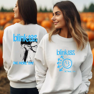 Blink 182 One More Time Tracklist _x000D_Sweatshirt  2 Sided